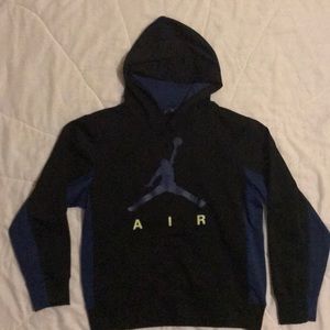 Black and blue air Jordan sweatshirt